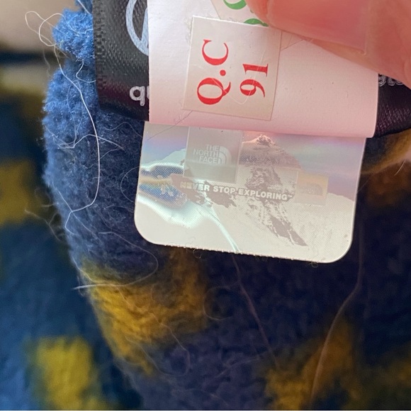 The North Face Royal Arch Fleece Vest Men Small Shady Blue Mountain Geo Print - Picture 11 of 15